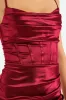 Mini Dress With Cage Detail & Pleats - Grape sold by Edgars
