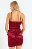 Mini Dress With Cage Detail & Pleats - Grape sold by Edgars