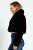 Shawl Collar Fur Coat - Black sold by Edgars