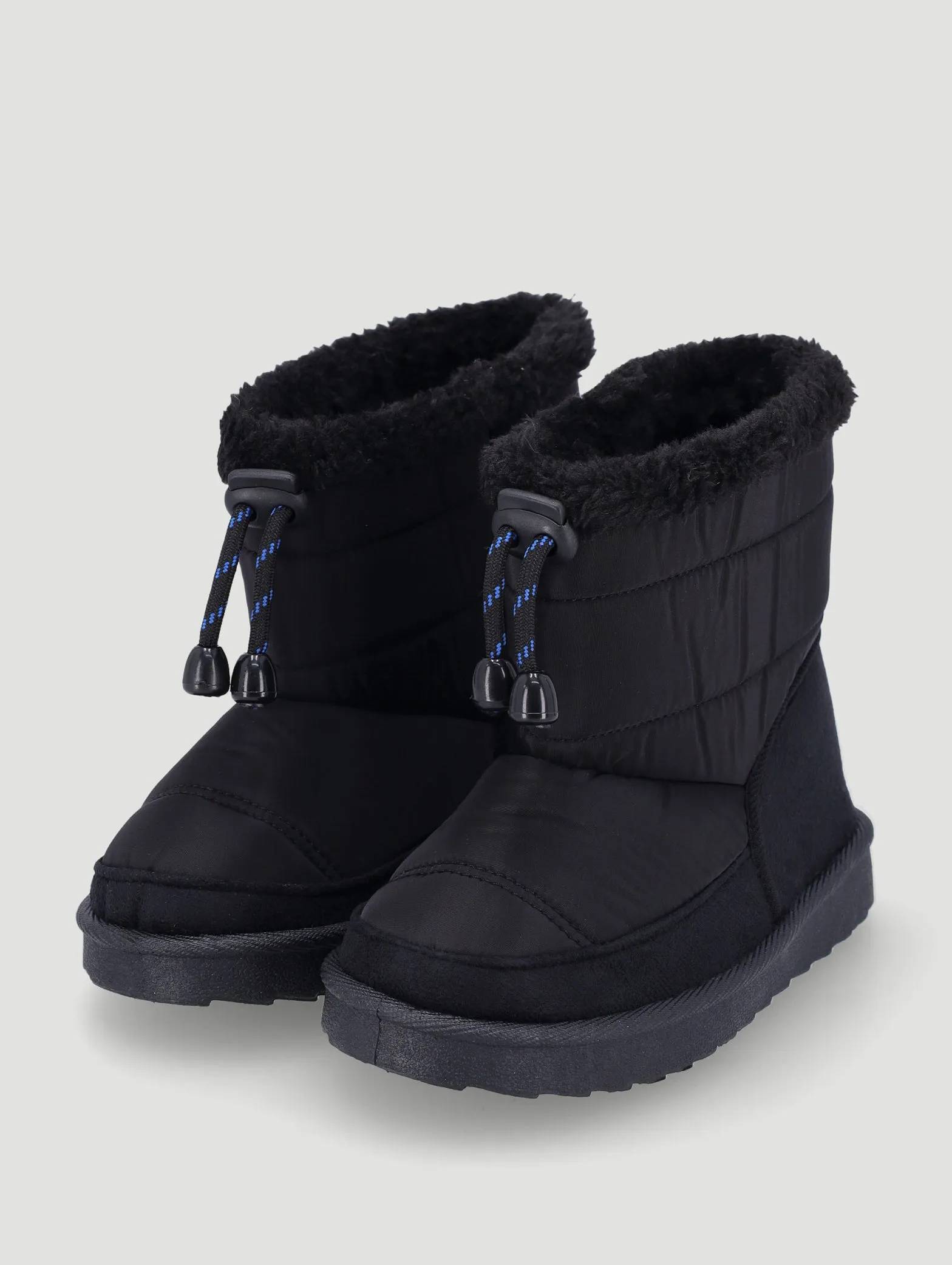 Pre-Boys Quitled Slipper Boot - Black sold by Edgars