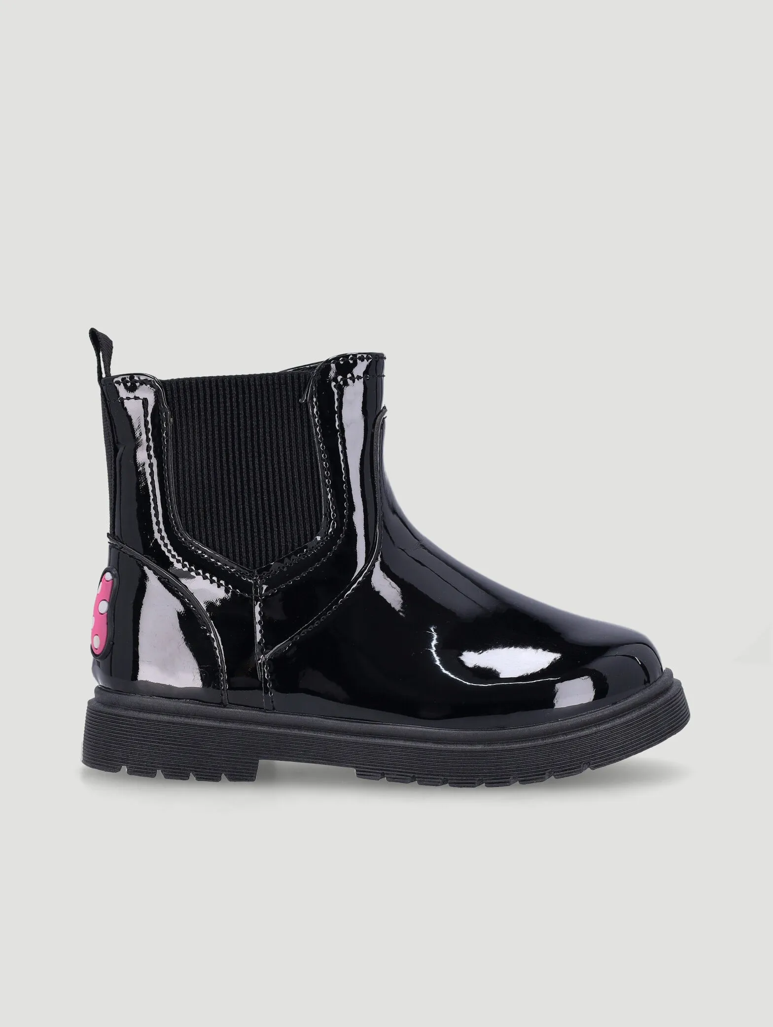 Pre-Girls Pink Bow Chelsea Boot - Black sold by Edgars