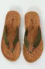 Braided Upper Wide Vamp Sole With Cork - Olive sold by Edgars 