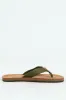Braided Upper Wide Vamp Sole With Cork - Olive sold by Edgars 