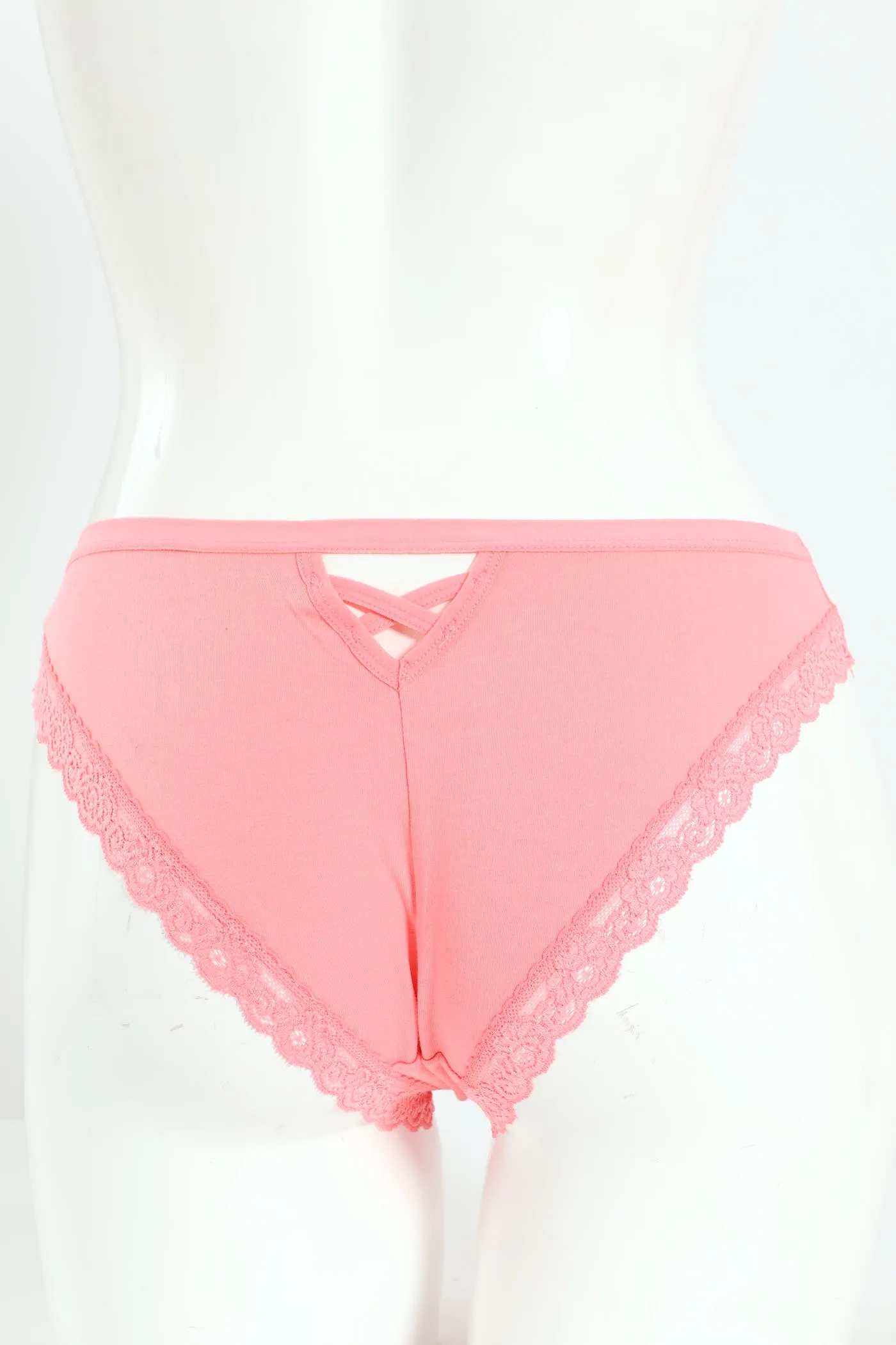 3 Pack Cotton Stretch Brazillian Panties - Burgundy/Light Pink/Coral sold by Edgars product image thumbnail 4