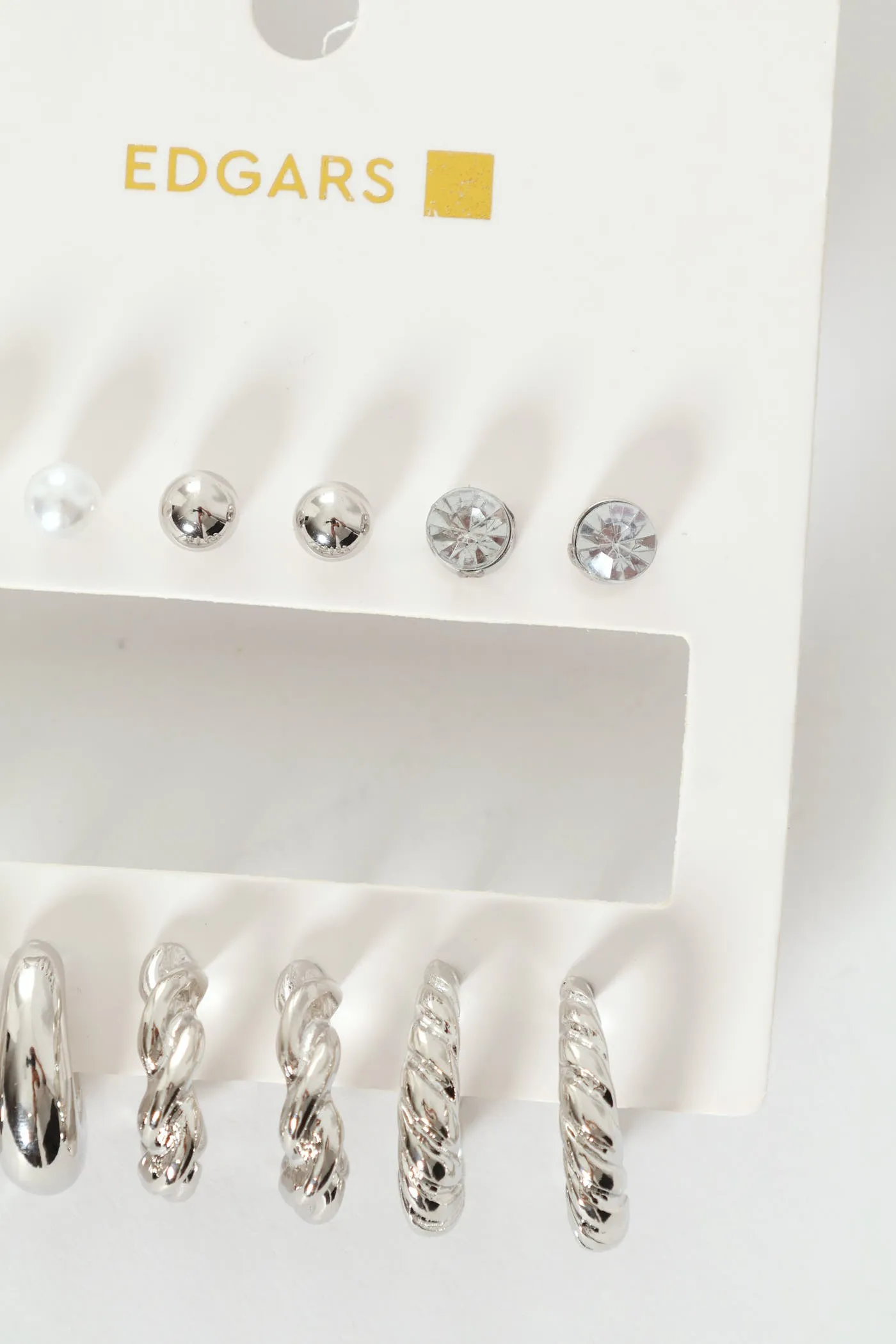 6 Pack Hoops & Studs - Silver sold by Edgars product image thumbnail 2