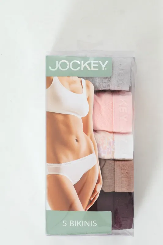 5 Pack Cotton Prints Tonal Bikni Panties - Multi sold by Edgars