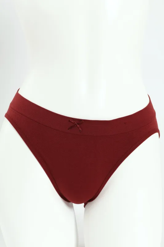 3 Pack Seamless Bikini Panties - Port/Rose/Black sold by Edgars