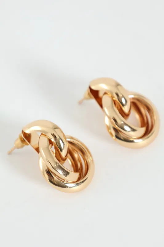 Twisted Knot Earring - Gold sold by Edgars