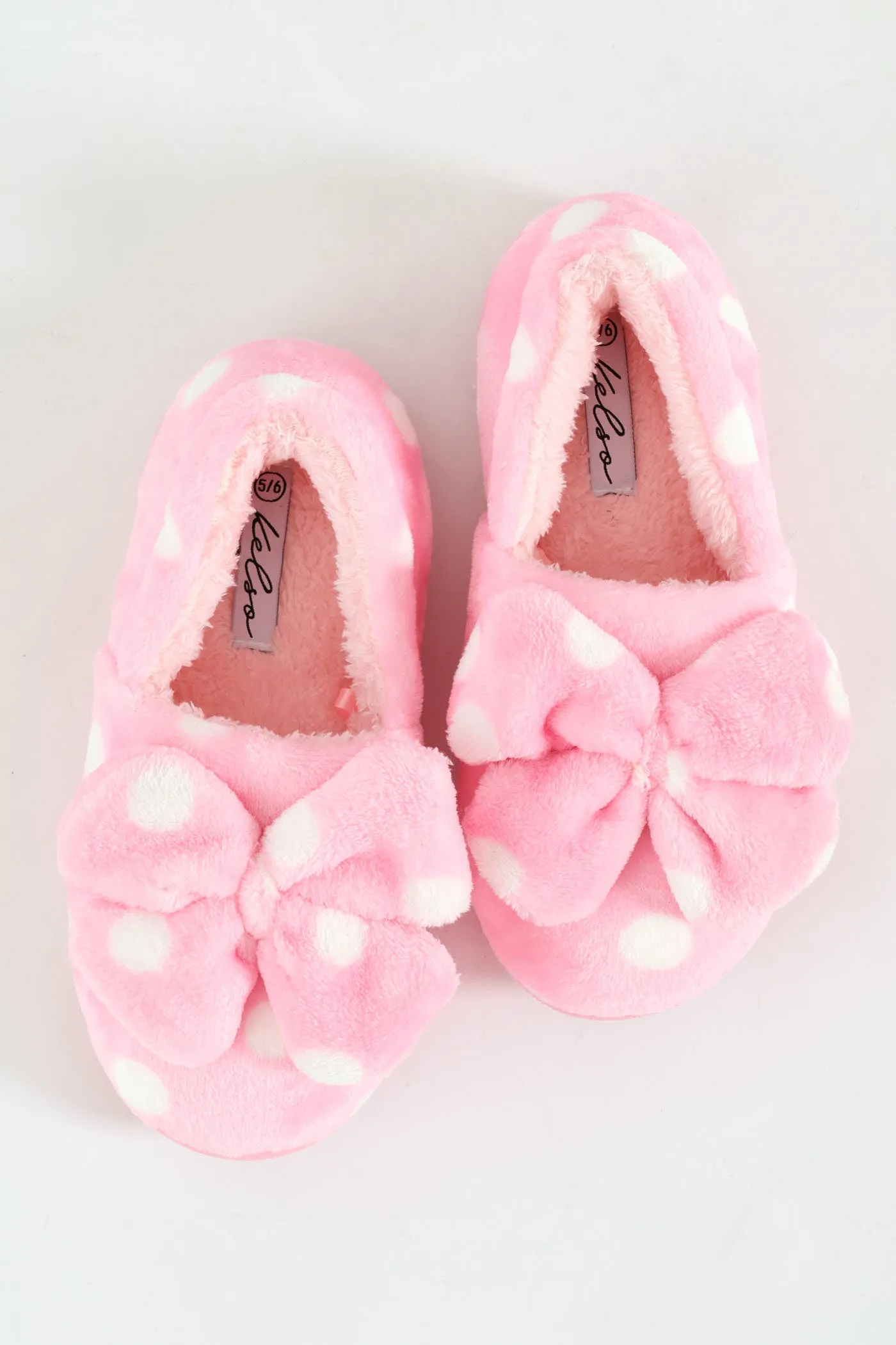 Full Closed Polka Dot Slipper - Pink sold by Edgars