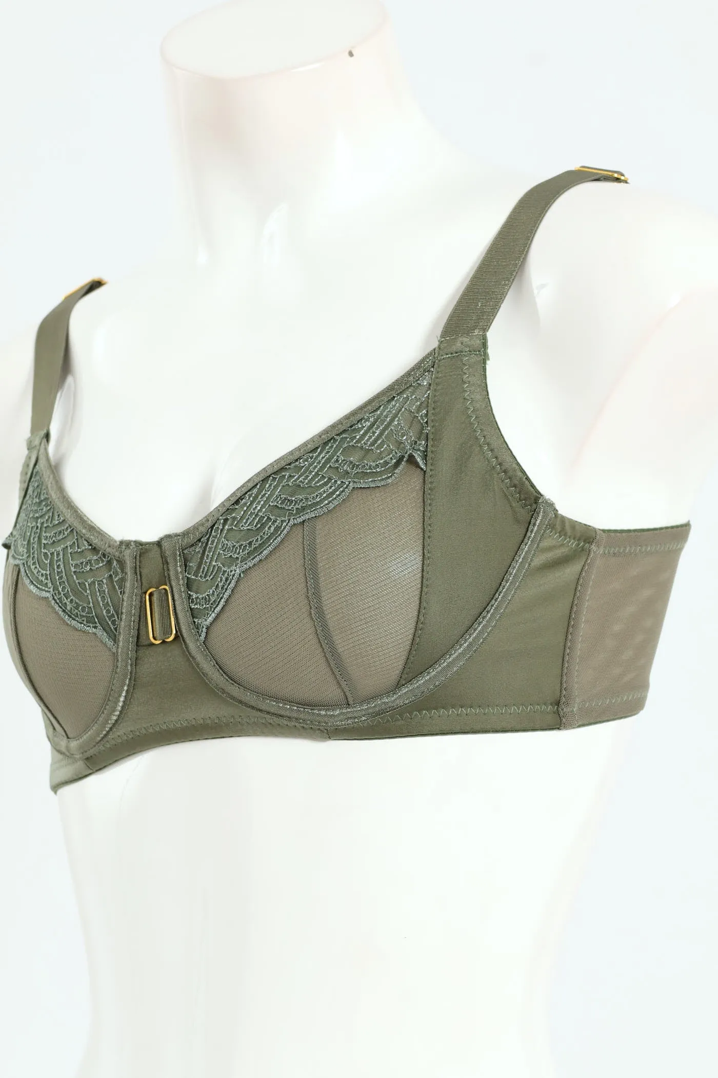 Embroidery & Shiny Microfibre Bra - Sage sold by Edgars product image thumbnail 2