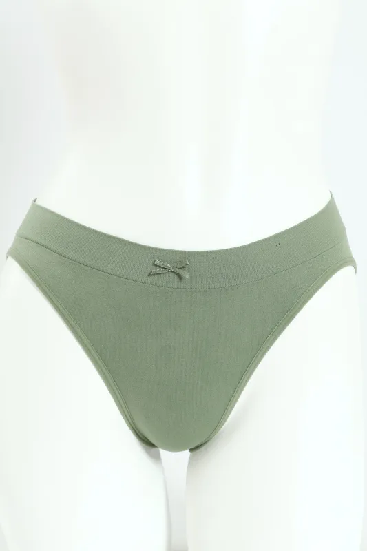 3 Pack Seamless Hi-Cut Panties - Sea/Tan/Tofu sold by Edgars