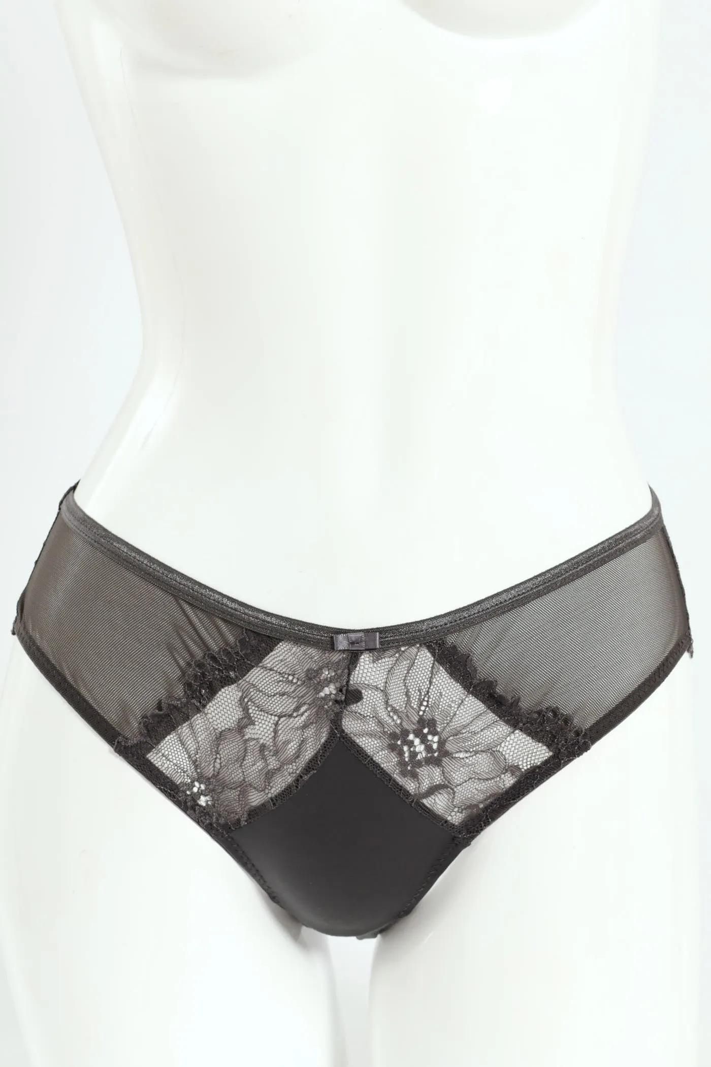 2 Pack Lace & Shiny Microfibre Bikini Panties - Dusty Rose/Graystone sold by Edgars product image thumbnail 2