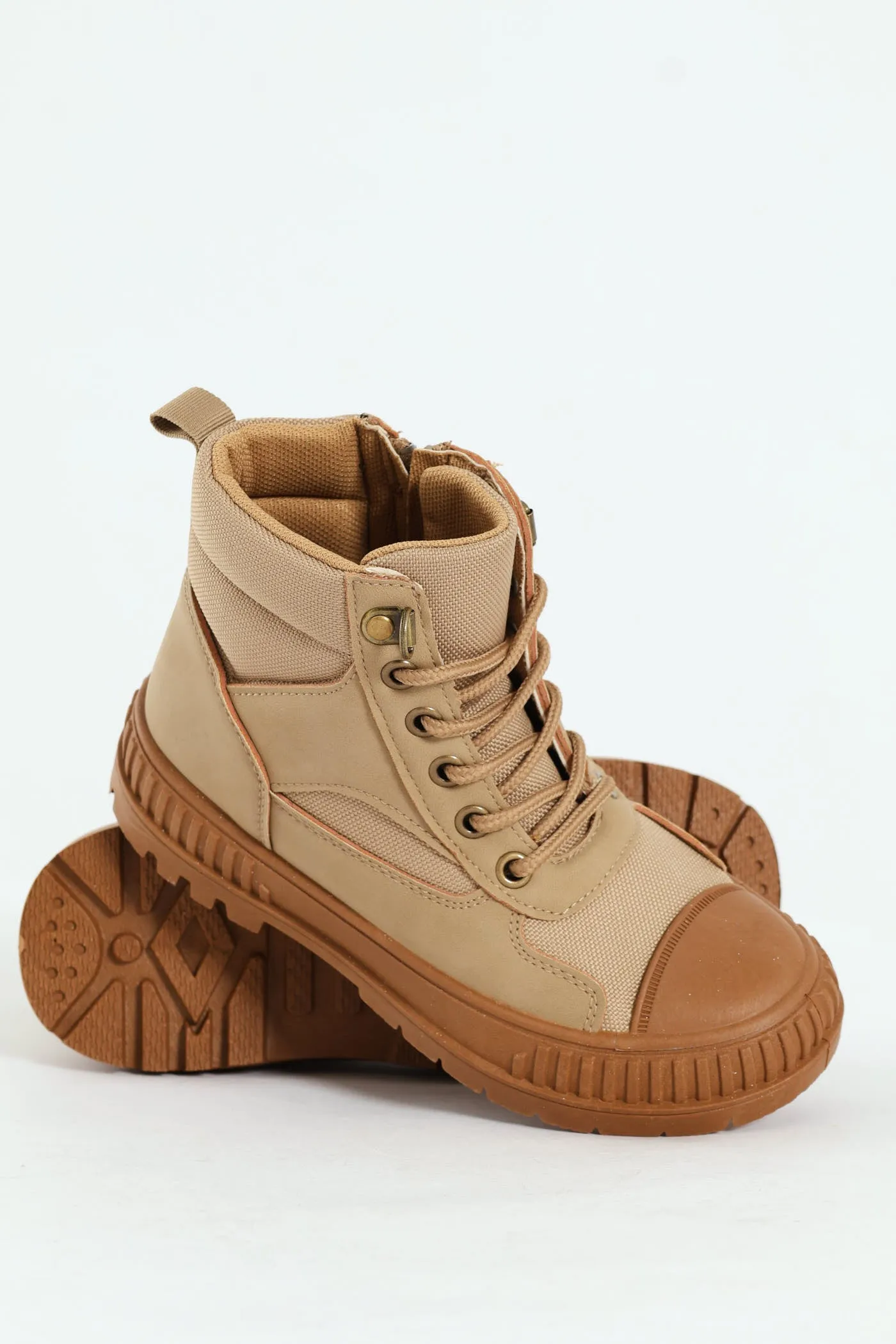 Boys Hiker Boot - Khaki sold by Edgars
