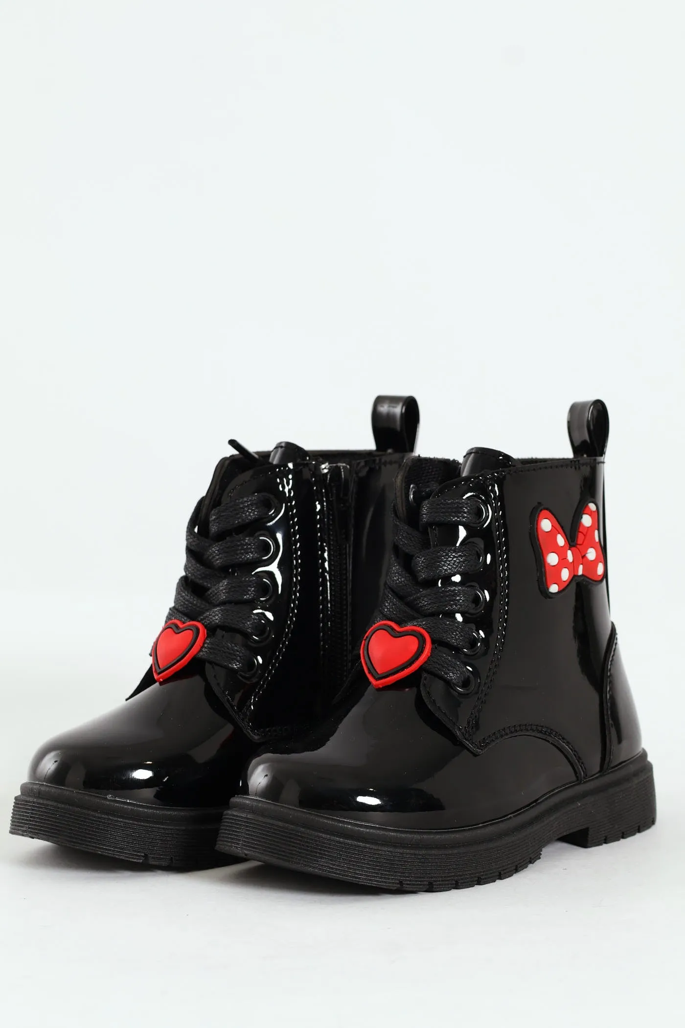 Pre-Girls Patent Bow Mlitary Boot - Black sold by Edgars product image thumbnail 5