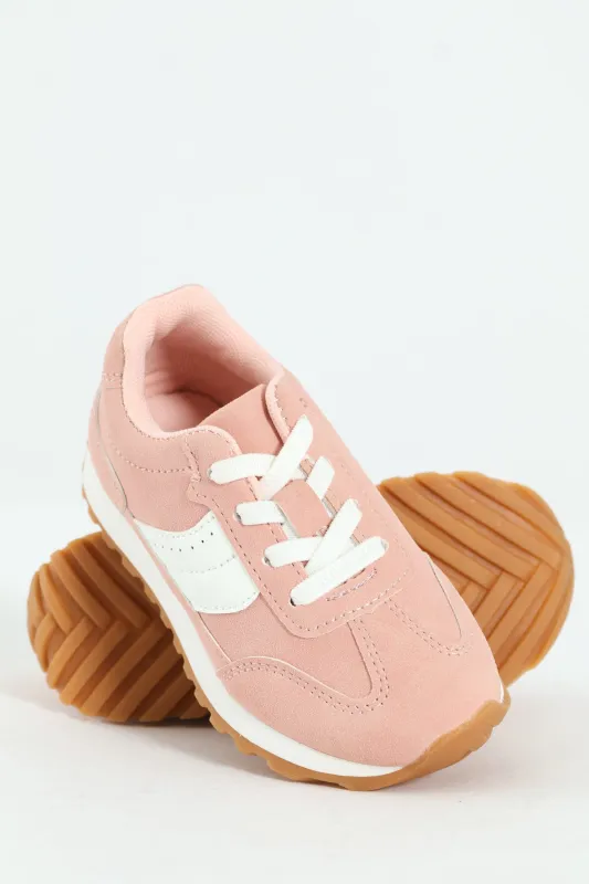 Pre-Girls Retro Sneaker - Blush sold by Edgars