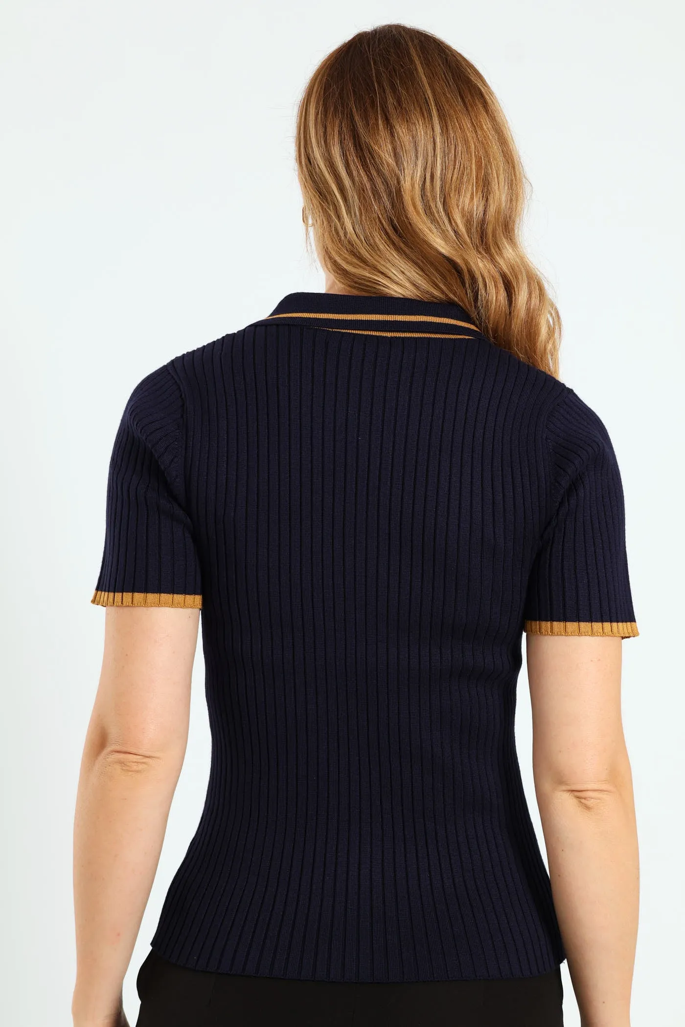 Constrast Tipped Golfer - Navy sold by Edgars product image thumbnail 3