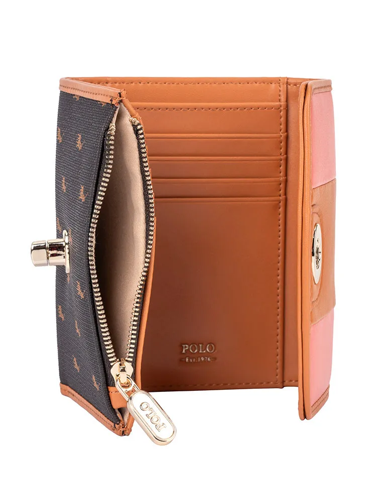 Casablanca Compact Trifold Purse - Coral sold by Edgars
