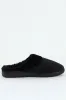 Diamante Closed Toe Slipper With Fur Topline - Black sold by Edgars