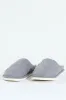 Jersey Knit Mule Slipper With Embossed Hearts - Light Grey sold by Edgars