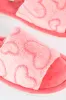 Single Band Mule Slipper With Embossed Hearts - Coral sold by Edgars