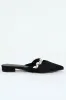 V-Cut Push-In Pointy Pump With Embellished Strap - Black sold by Edgars