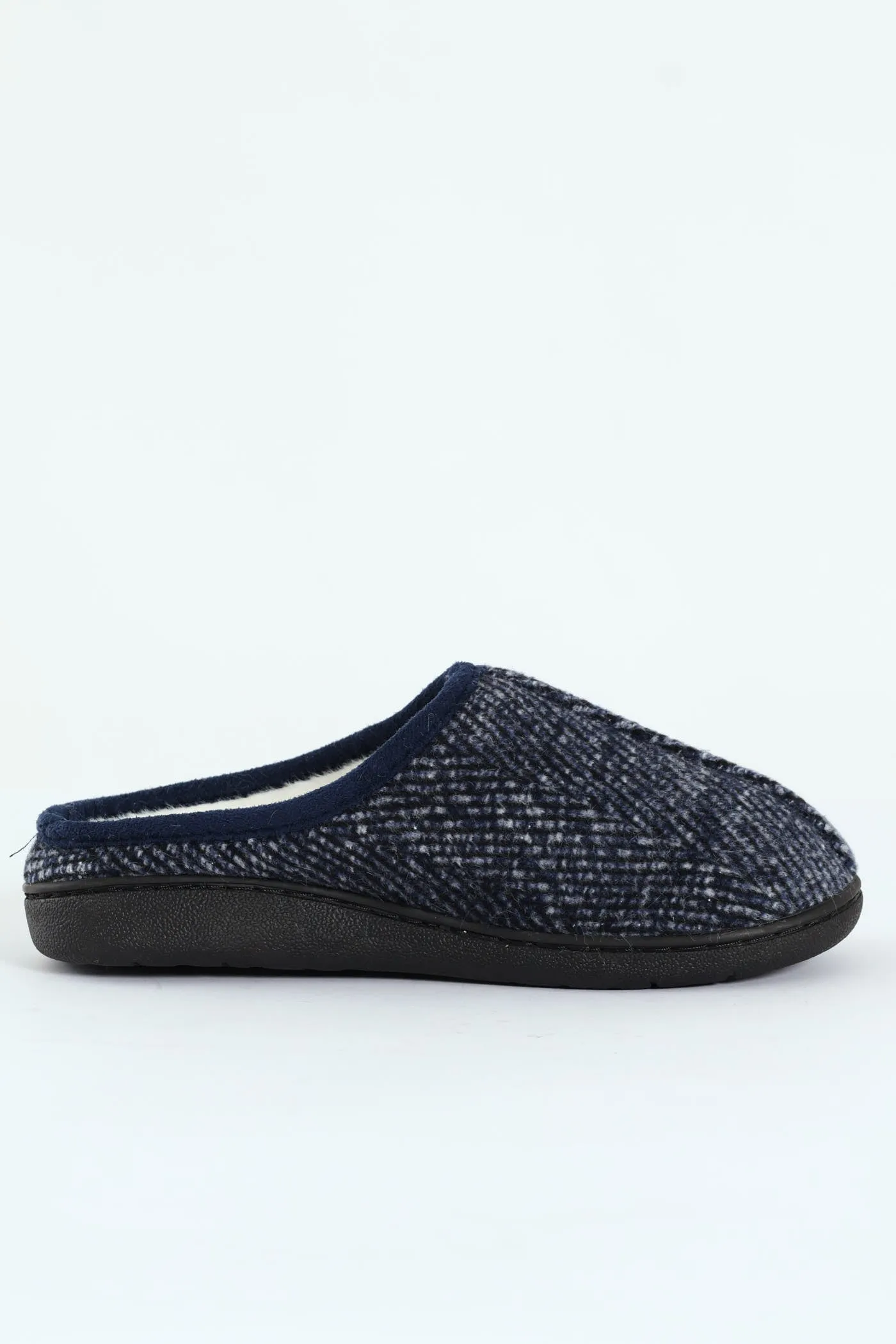 Flannel Upper Half Open Back Slipper - Navy sold by Edgars product image thumbnail 3