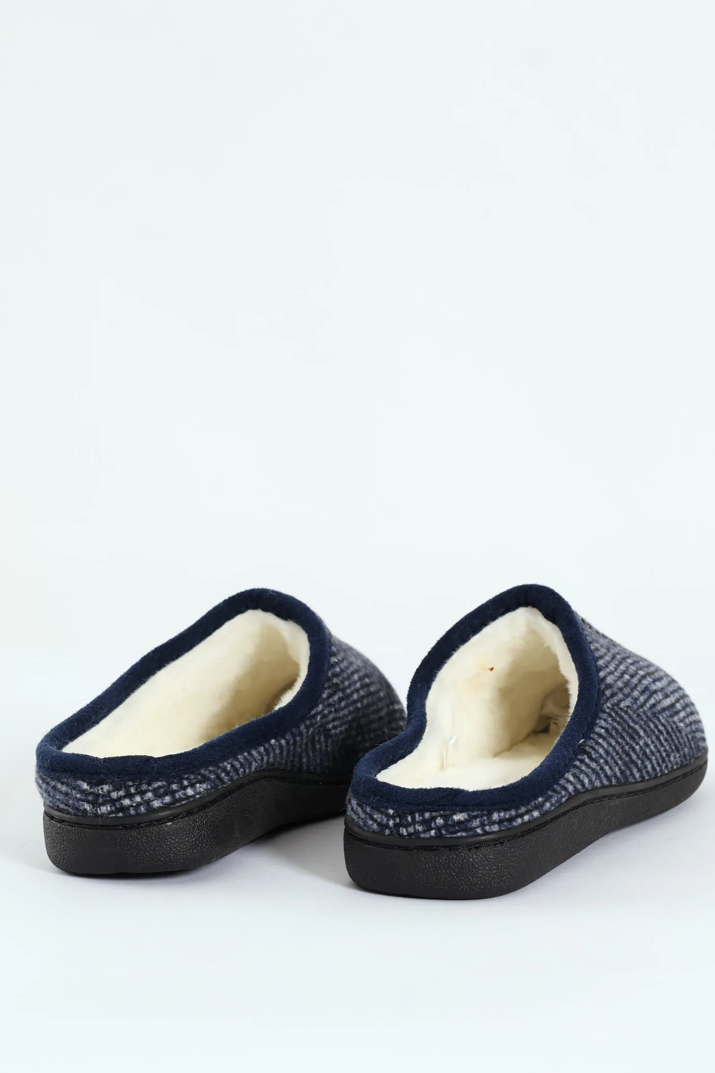 Flannel Upper Half Open Back Slipper - Navy sold by Edgars product image thumbnail 2