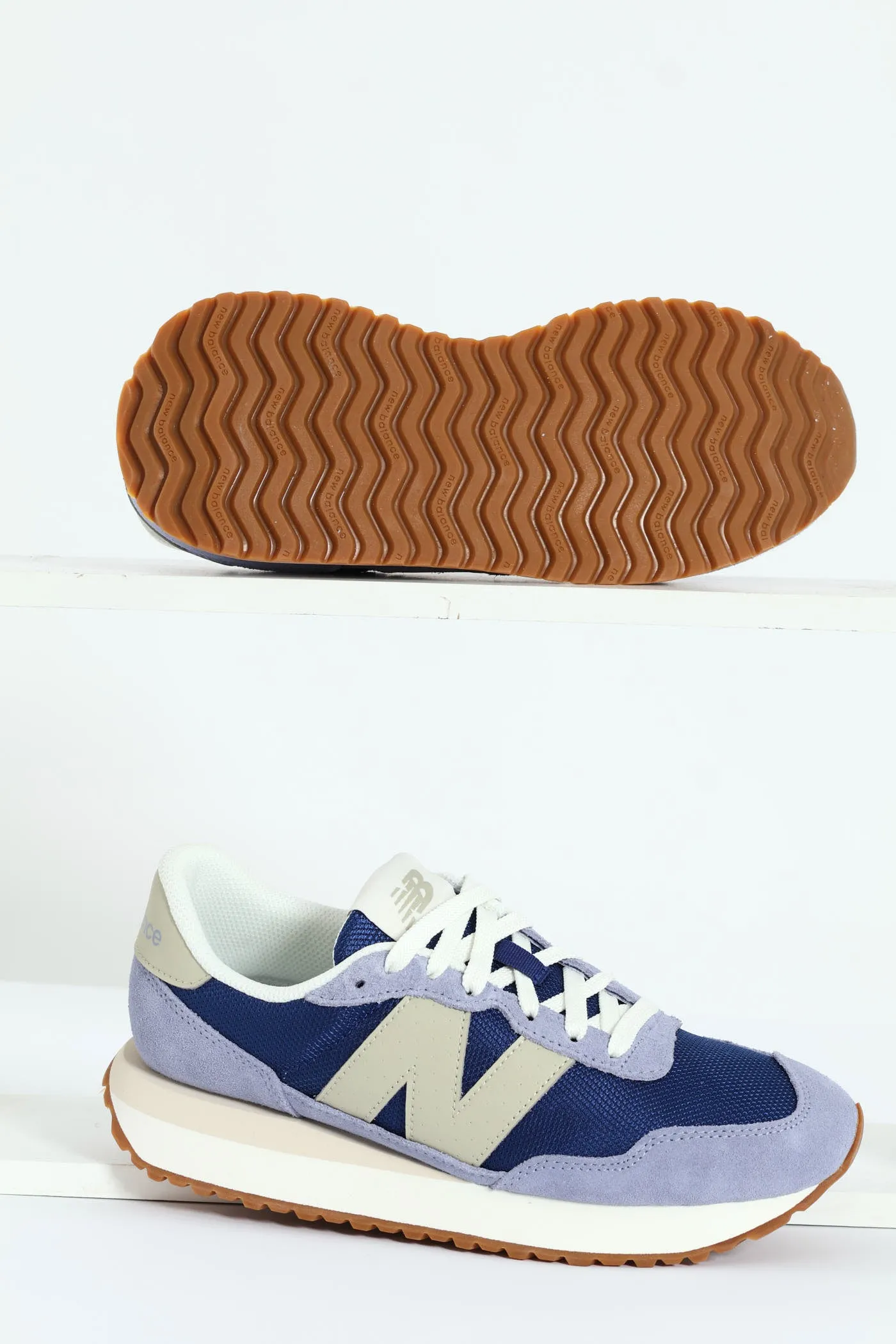 237 Foam Wedge Lace Up Sneaker - Blue sold by Edgars