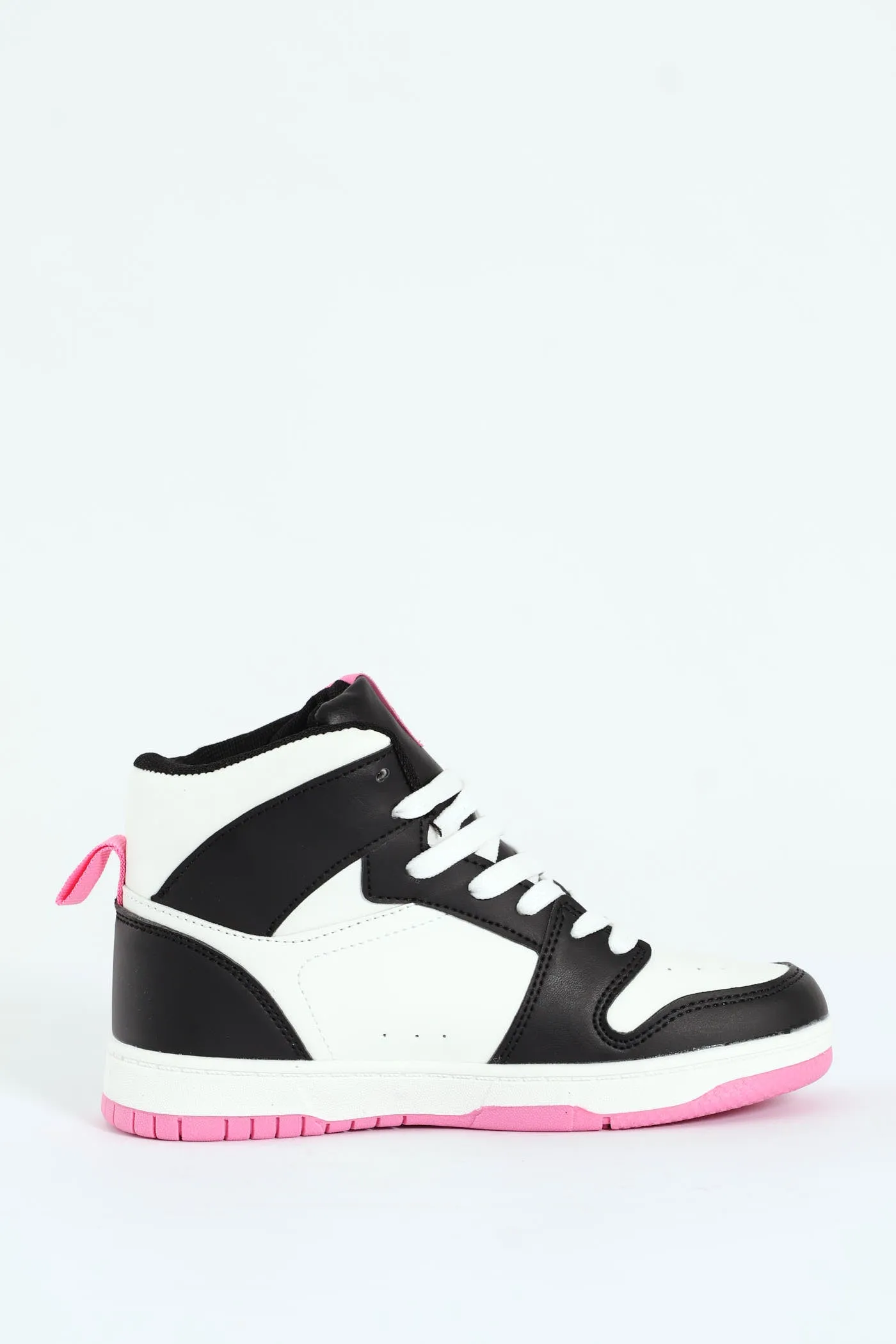 Girls Court High Top Sneaker - Black/Pink sold by Edgars product image thumbnail 4