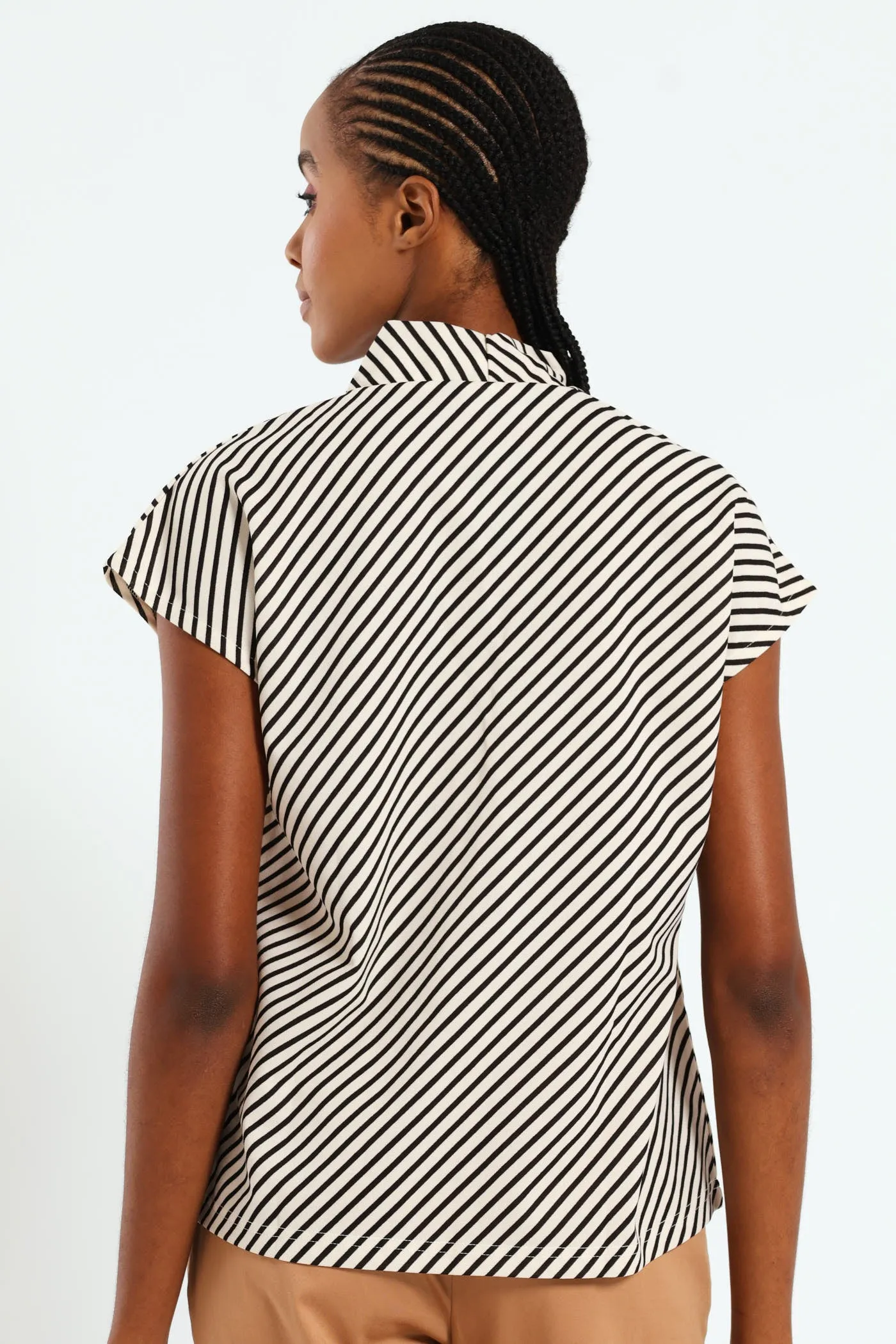 V-Neck Basic Blouse - Black/Cream sold by Edgars product image thumbnail 3