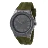 42mm Gunmetal Case & Dial With Green Silicone Band - Gunmetal sold by Edgars 