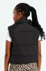 Girls Gillet Puffer Jacket - Black sold by Edgars