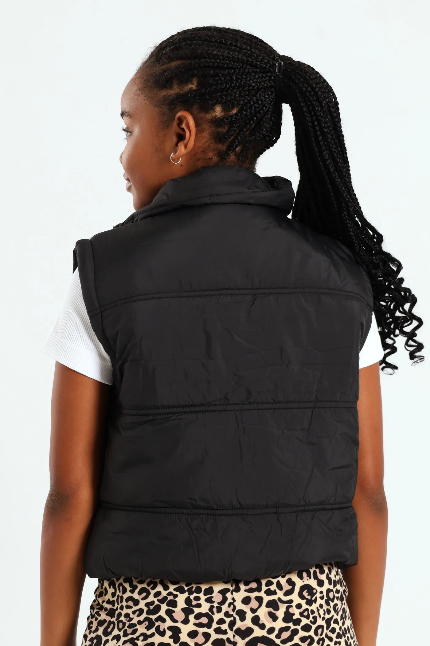 Girls Gillet Puffer Jacket - Black sold by Edgars product image thumbnail 2