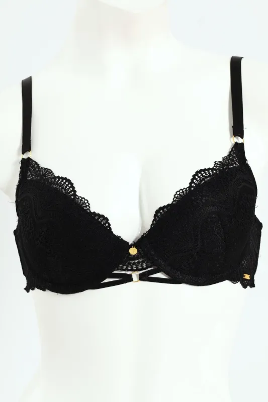 Lace Push Up Bra - Black sold by Edgars