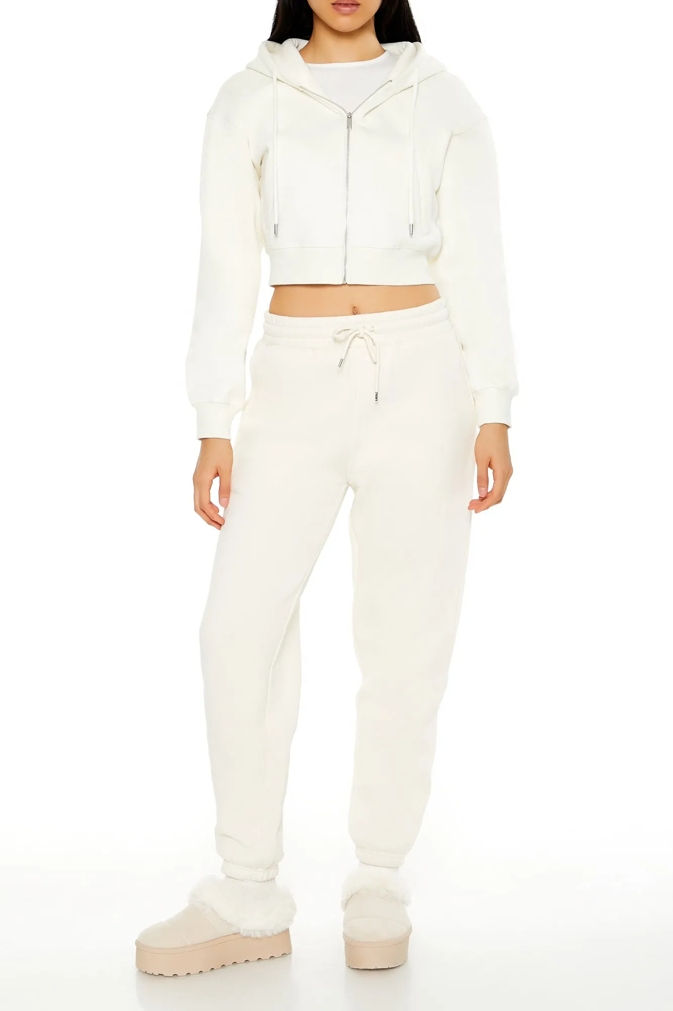 Long Sleeve Cropped Athletic Jacket - Cream sold by Edgars product image thumbnail 5