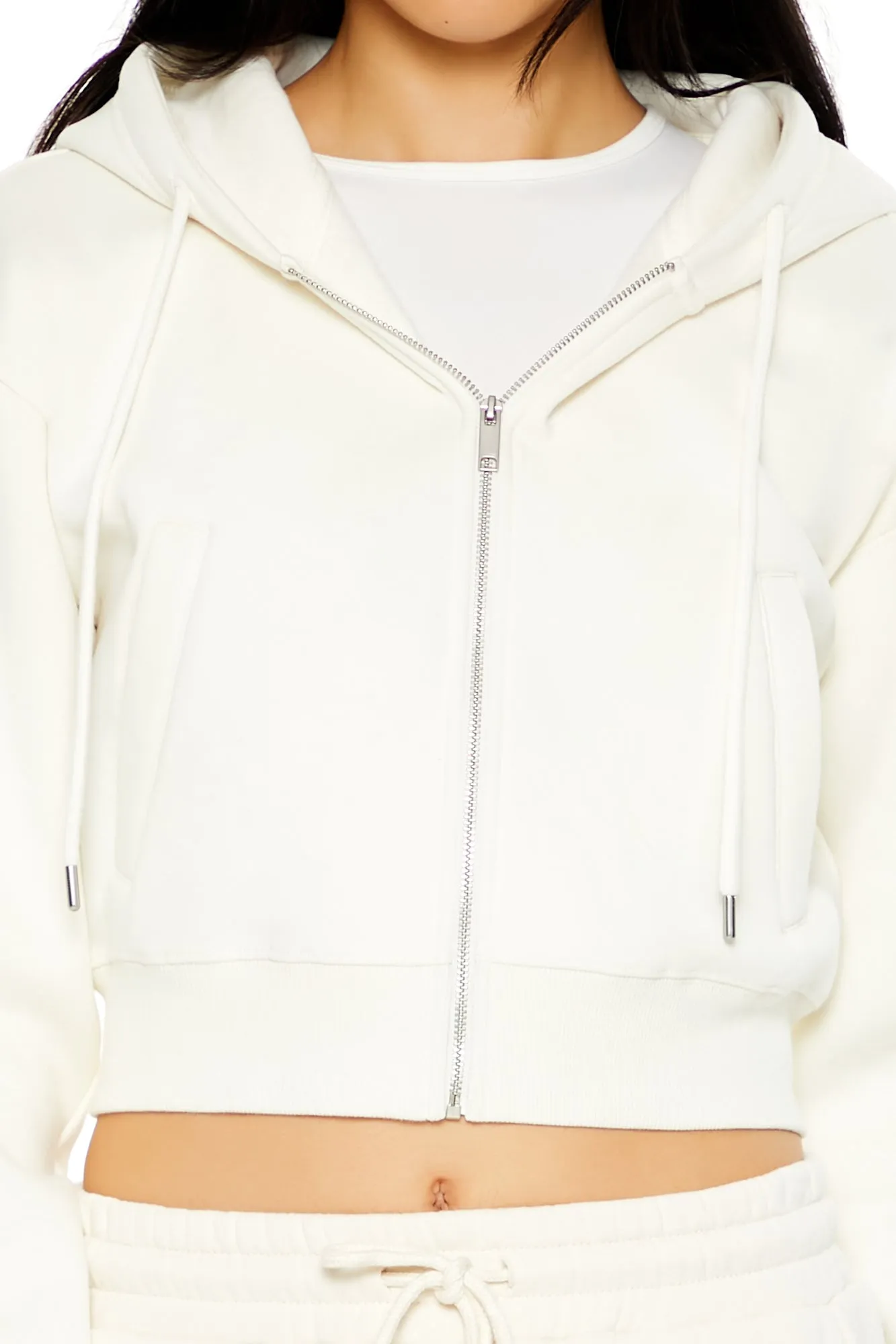 Long Sleeve Cropped Athletic Jacket - Cream sold by Edgars product image thumbnail 2