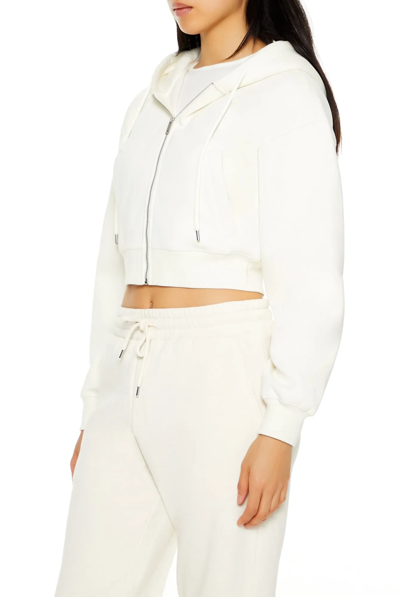 Long Sleeve Cropped Athletic Jacket - Cream sold by Edgars product image thumbnail 3