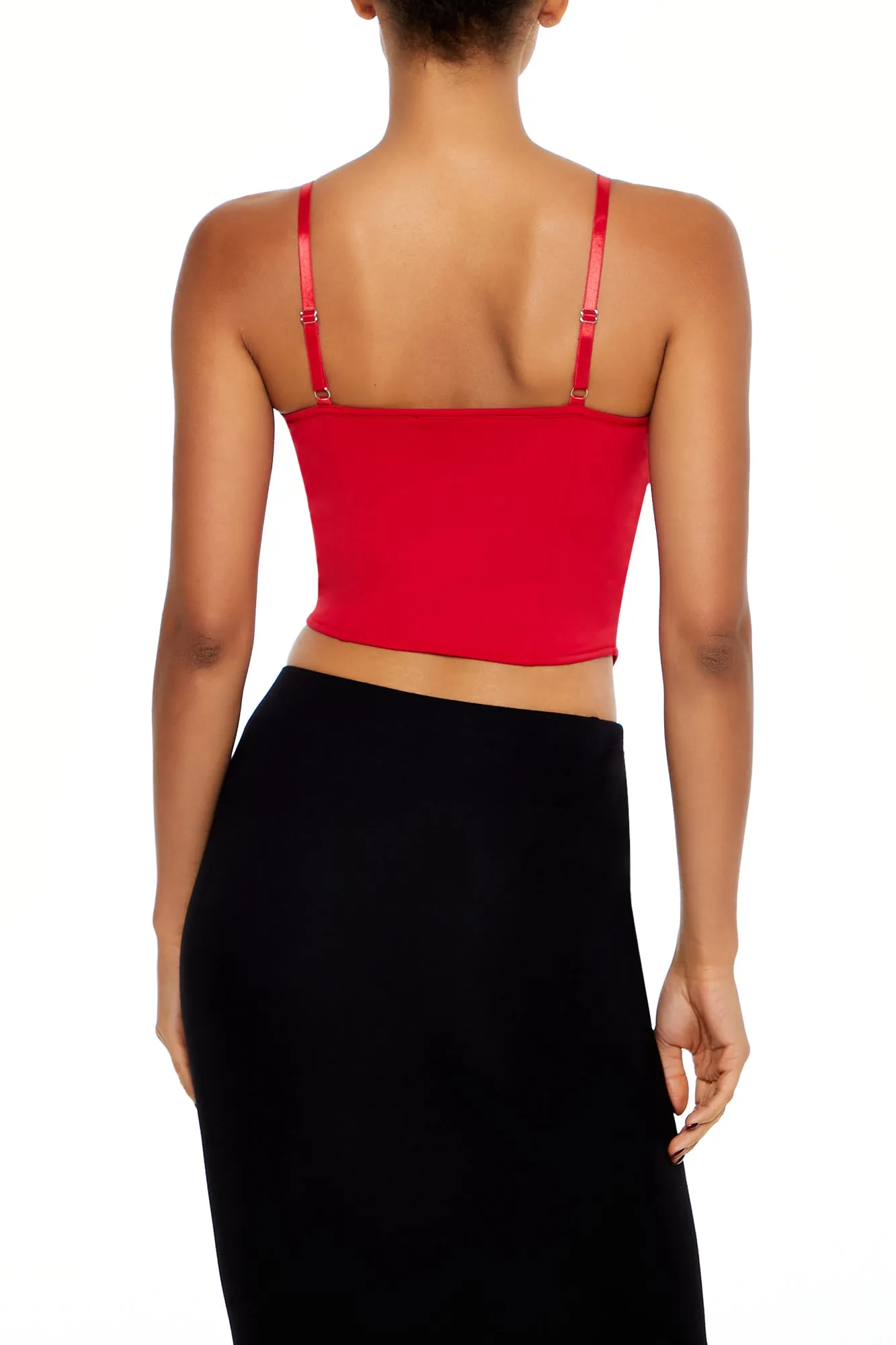 Curved Hem Sleeveless Bustier Top - Red sold by Edgars product image thumbnail 4