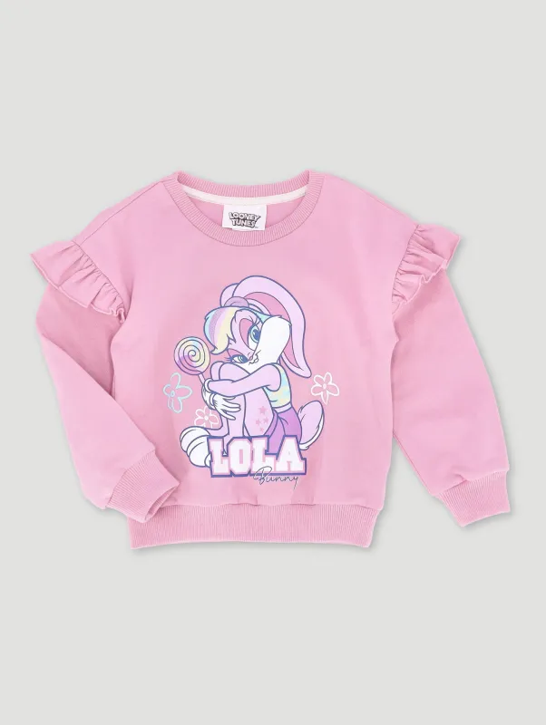 Pre-Girls Lola Brushed Fleece Track Top - Pink sold by Edgars 