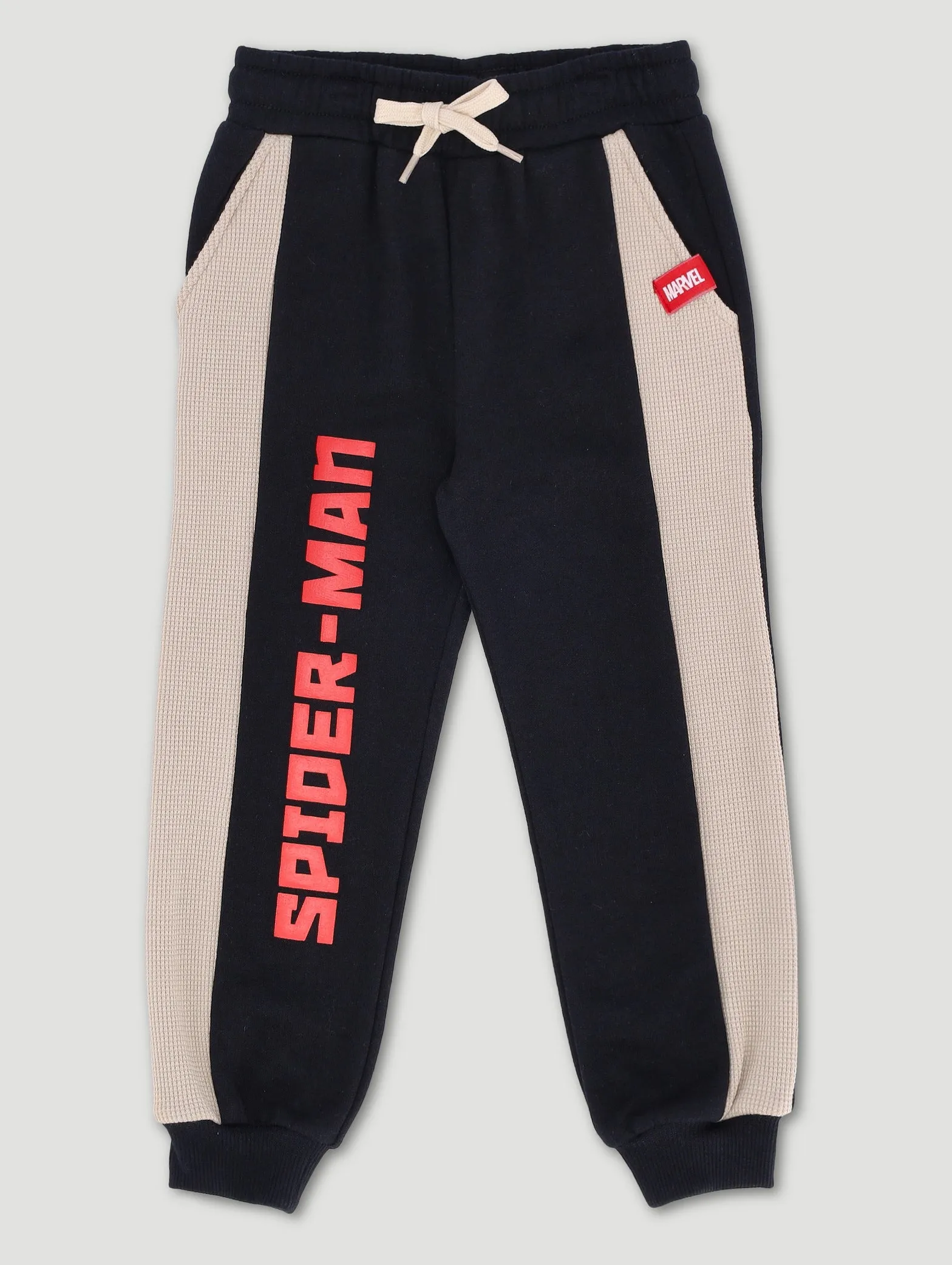 Pre-Boys Spiderman Waffle Jogger - Black/Beige sold by Edgars