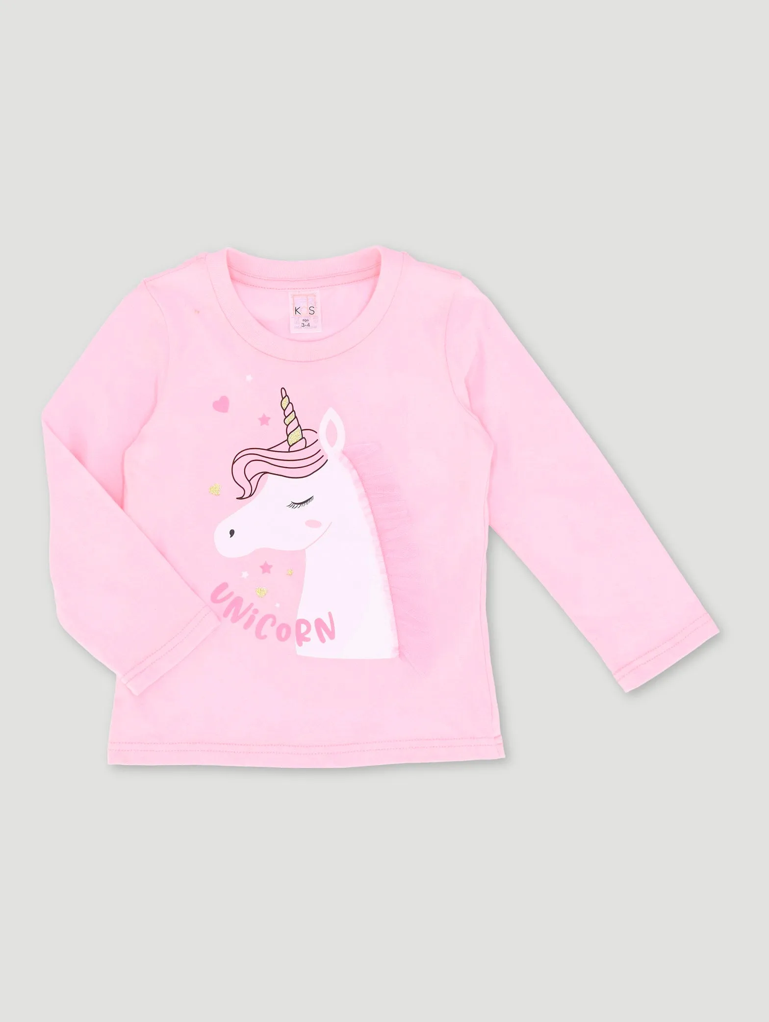 Pre-Girls Unicorn Frill Tee - Pink sold by Edgars