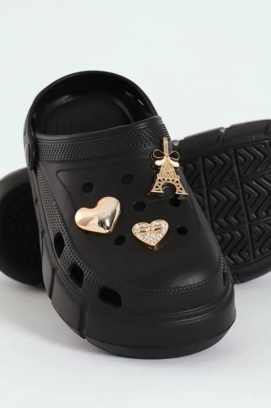 Chunky Flatform Eva Clog - Black sold by Edgars