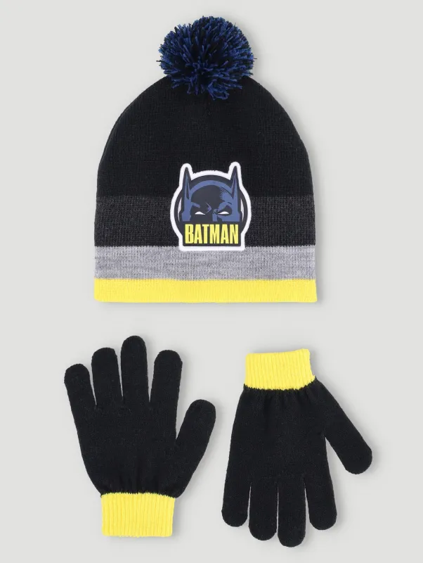 2 Pack Batman Beanie & Gloves Set - Black sold by Edgars