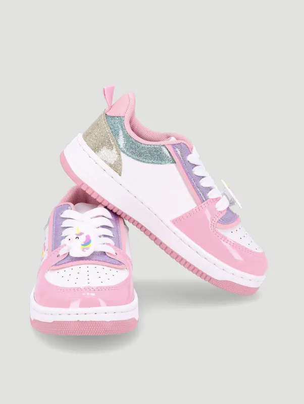 Pre-Girls Glitter Court Sneaker - Multi sold by Edgars
