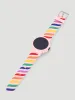 Pre-Girls Multi Striped Led Novelty Watch - Pink sold by Edgars 