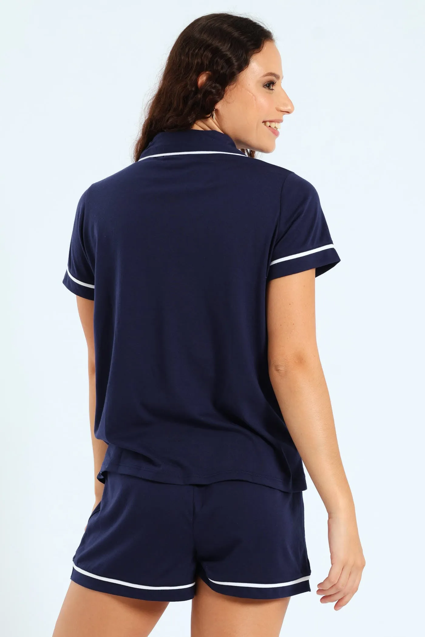 Button Through & Short Knit Set - Navy sold by Edgars product image thumbnail 3