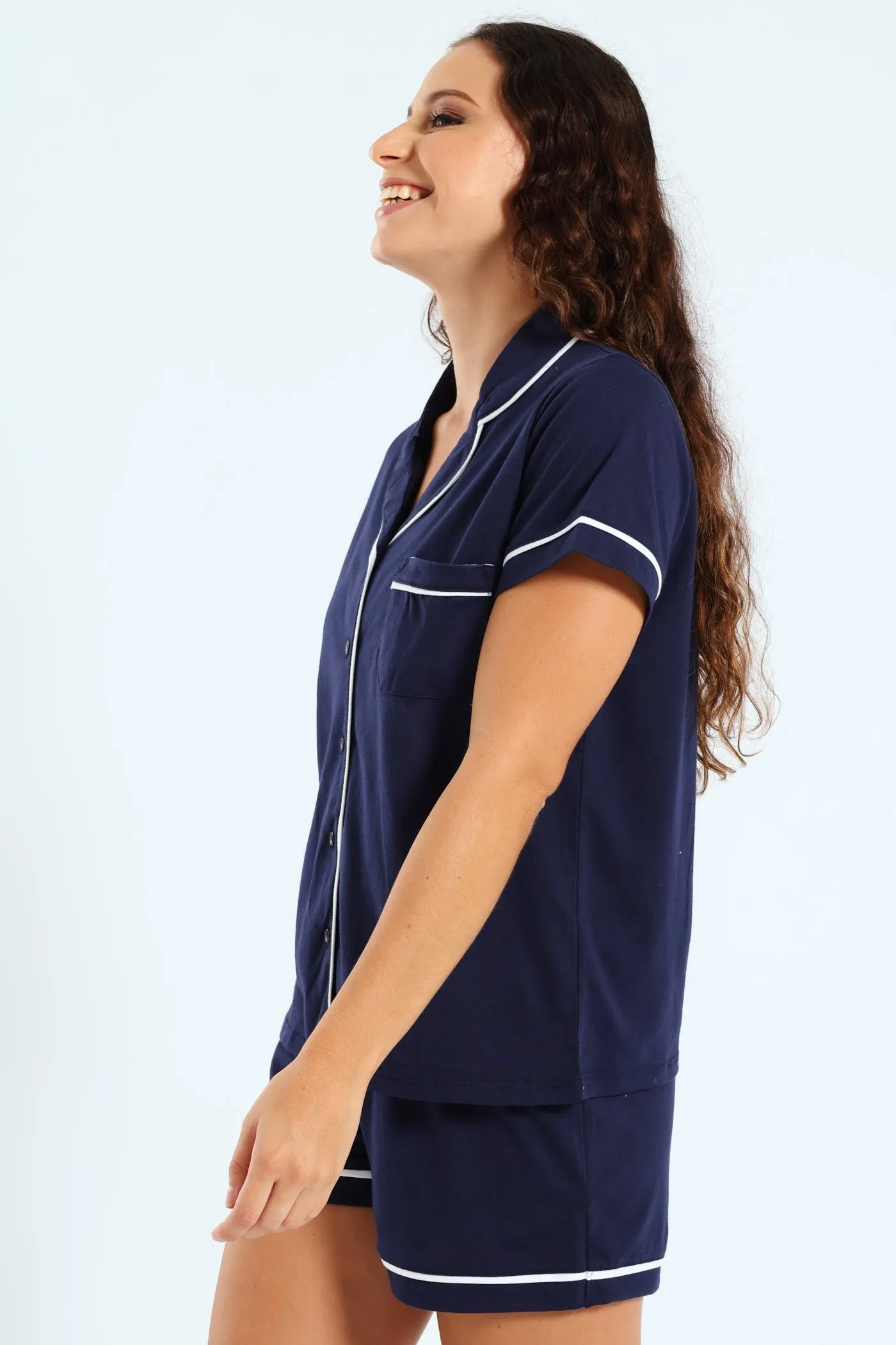 Button Through & Short Knit Set - Navy sold by Edgars product image thumbnail 2