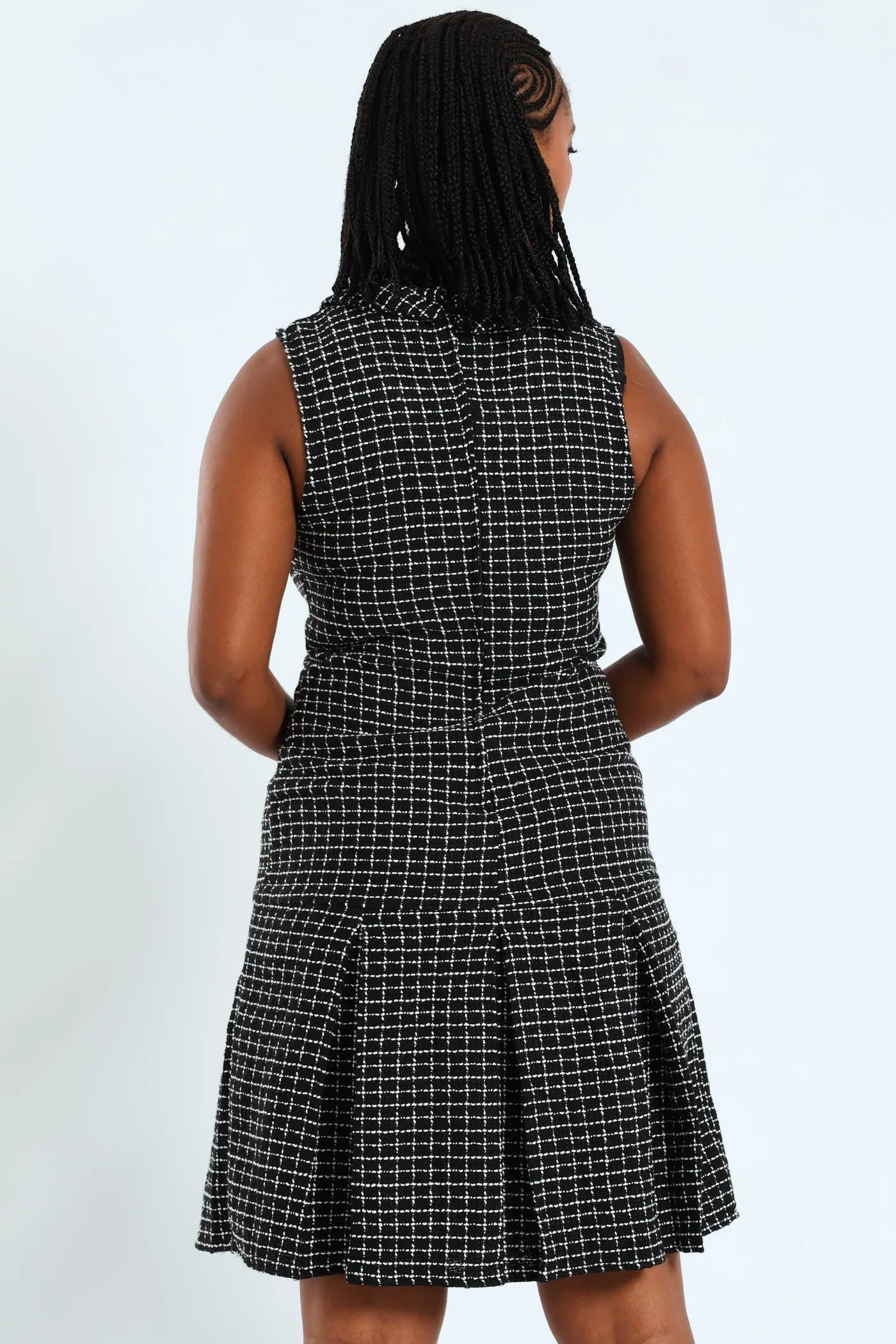 Peterpan Collared Tweed Dress - Black/White sold by Edgars product image thumbnail 5