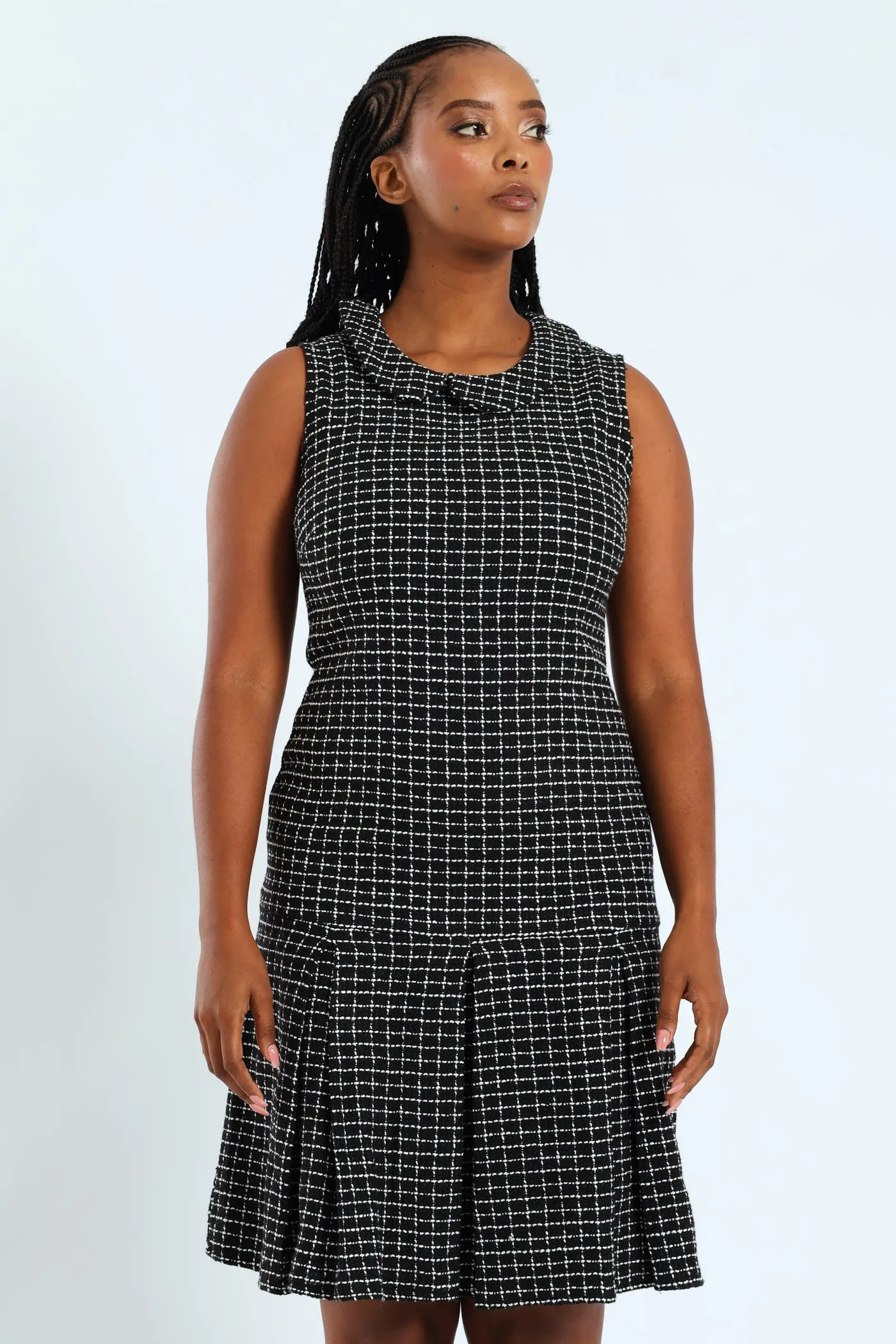 Peterpan Collared Tweed Dress - Black/White sold by Edgars product image thumbnail 4