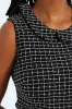 Peterpan Collared Tweed Dress - Black/White sold by Edgars